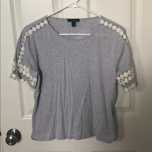 Jcrew tshirt with lace detail